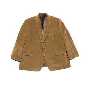 Lauren Ralph Lauren Mens 50R Corduroy Blazer Tan Brown Elbow Patches Sport Coat